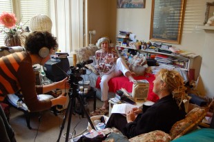 Filming a Living Heroines interview with Katy Gardener