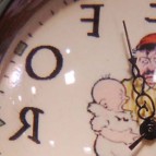 Anti-Suffragette clock c. early 20th century (detail)