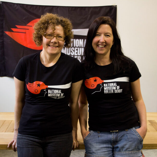 Morag and Wendy wearing NMRD T-shirts