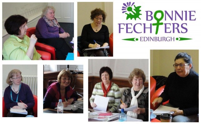 The Bonnie Fechters volunteers meet with GWL and Edinburgh library staff to plan events for June 2013