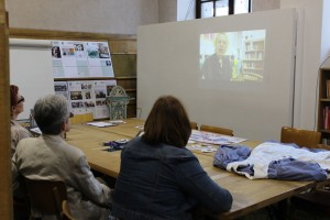 The group watching the Badges of Honour trailer. 