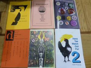 Some of the zines in archive collection