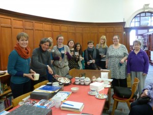 GWL staff and volunteers enjoy tea and cake on reopening day