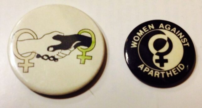 Glasgow Women's Library has a number of anti-apartheid badges as part of the 'Badges of Honour' project.