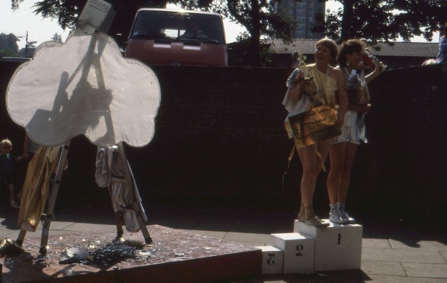 Shirley Cameron and Evelyn Silver, Silver and Gold, Castlemilk 1990. Image courtesy of Claire Barclay. © Claire Barclay. (2 of 2)