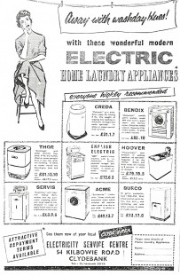 Electric service advert, Clydebank Press, 1959
