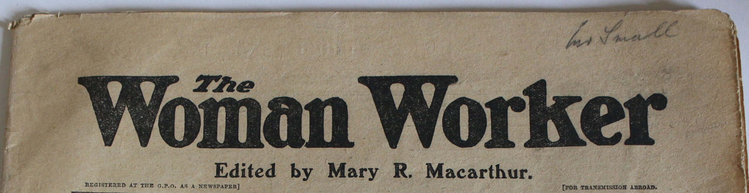 Mary Macarthur: The Woman Worker