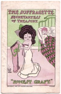 "Honest Graft" Anti-suffragette postcard