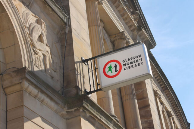 Glasgow Women's Library Sign in the Sun