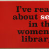 I've read about sex in the Women's Library postcard