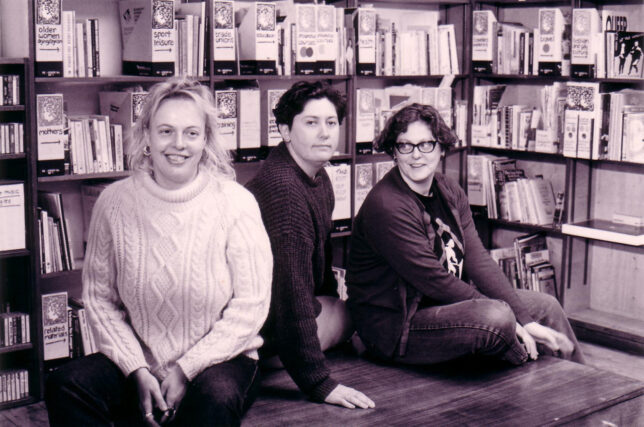 Adele Patrick, Sue John and Kate Henderson in the 109 Trongate premises