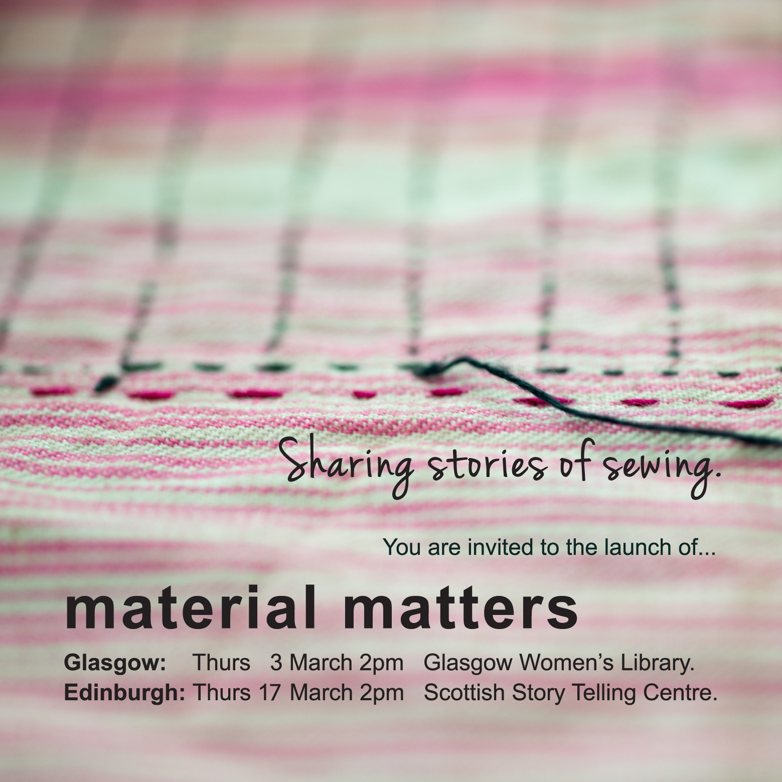 Material Matters Exhibition Flyer