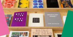 Photograph of book front covers by Book Works