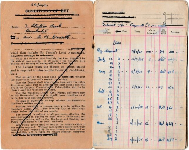 Mortgage Payment Book Inside Pages, 1969