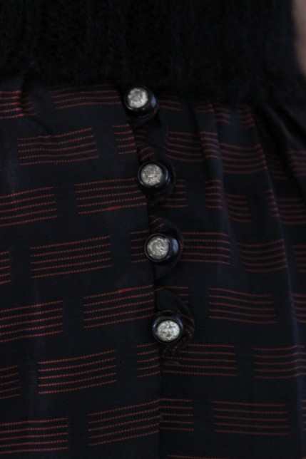 Diamante button detail of dirndl skirt