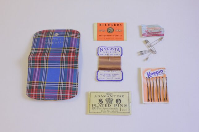 Emergency repair sewing kit, 1950s