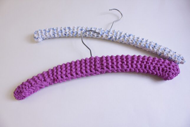 Knitted clothes hangers