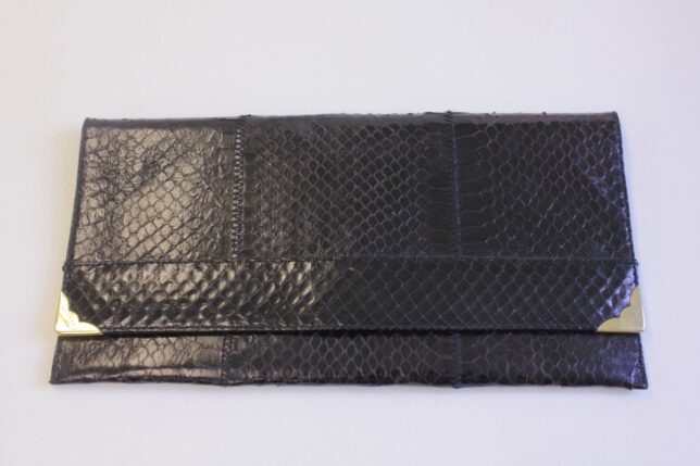 Snakeskin clutch bag