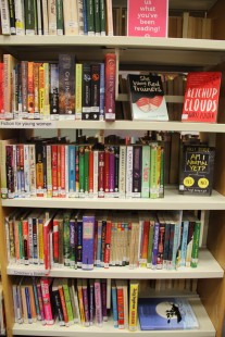 Book shelves. Fiction for girls and young adult books already available at GWL.