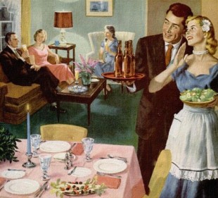 'The Brides First Dinner Party' by Ray Prohaska, 1952 (Pinterest)