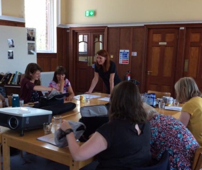 Speaking Out filming workshop at Glasgow Women's Library with filmmaker Helena Öhman.