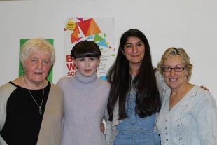 Our Bold Types Judges and winner Kirsten (Left to Right): Ethyl Smith, winner Kirsten McQuarrie, Nadine Aisha and Moira McPartlin