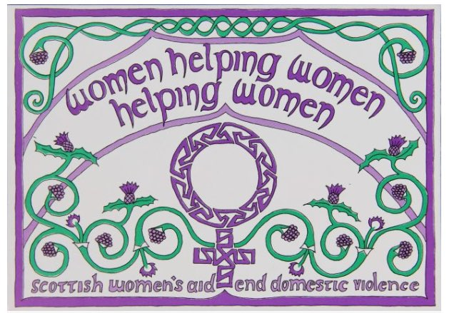 Scottish Women's Aid postcard