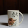 Pregnant with Knowledge Mug. It shows a pregnant figure