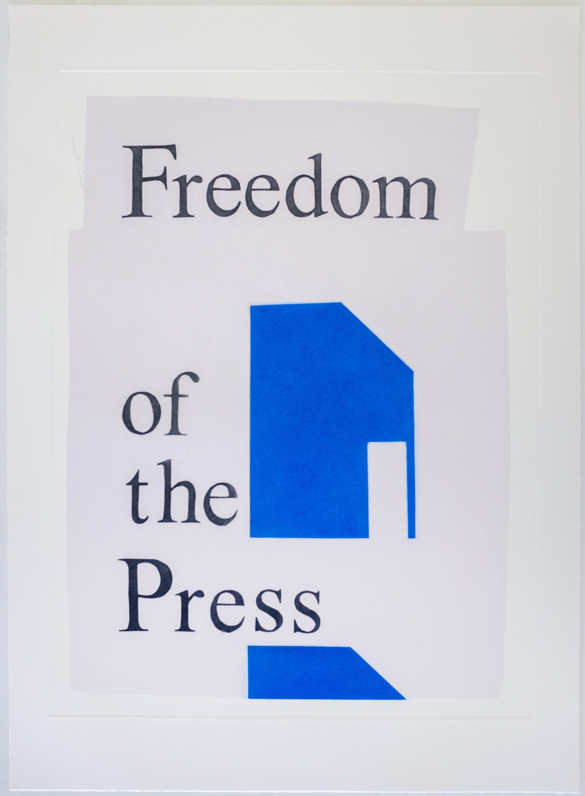 Ciara Phillips, Freedom of the Press, 2017. Photo-etching on paper, edition of 25.