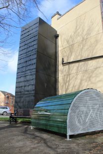 Bike shelter outside Glasgow Women's Library