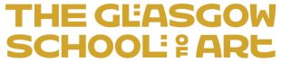 Logo showing the works 'The Glasgow School of Art' in their Macintosh inspired block font.