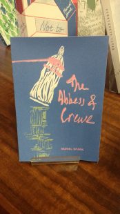 Image of the cover for The Abbess of Crewe, designed and printed by Sophie Rowan