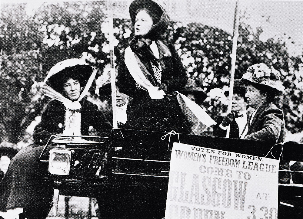 Women's Freedom League Demonstration, Glasgow Green, 1914 - courtesy of Glasgow City Council, Glasgow Museums