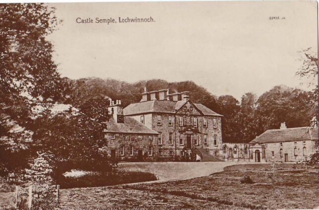 Image of Castle Semple House, where Kate Evans will have spent time in her childhood (Image courtesy of Paisley Online http://paisleyonline.co.uk/html/lochwinnoch_1.html)