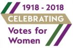 1918 - 2018 Celebrating Votes for Women (Vote 100 logo)