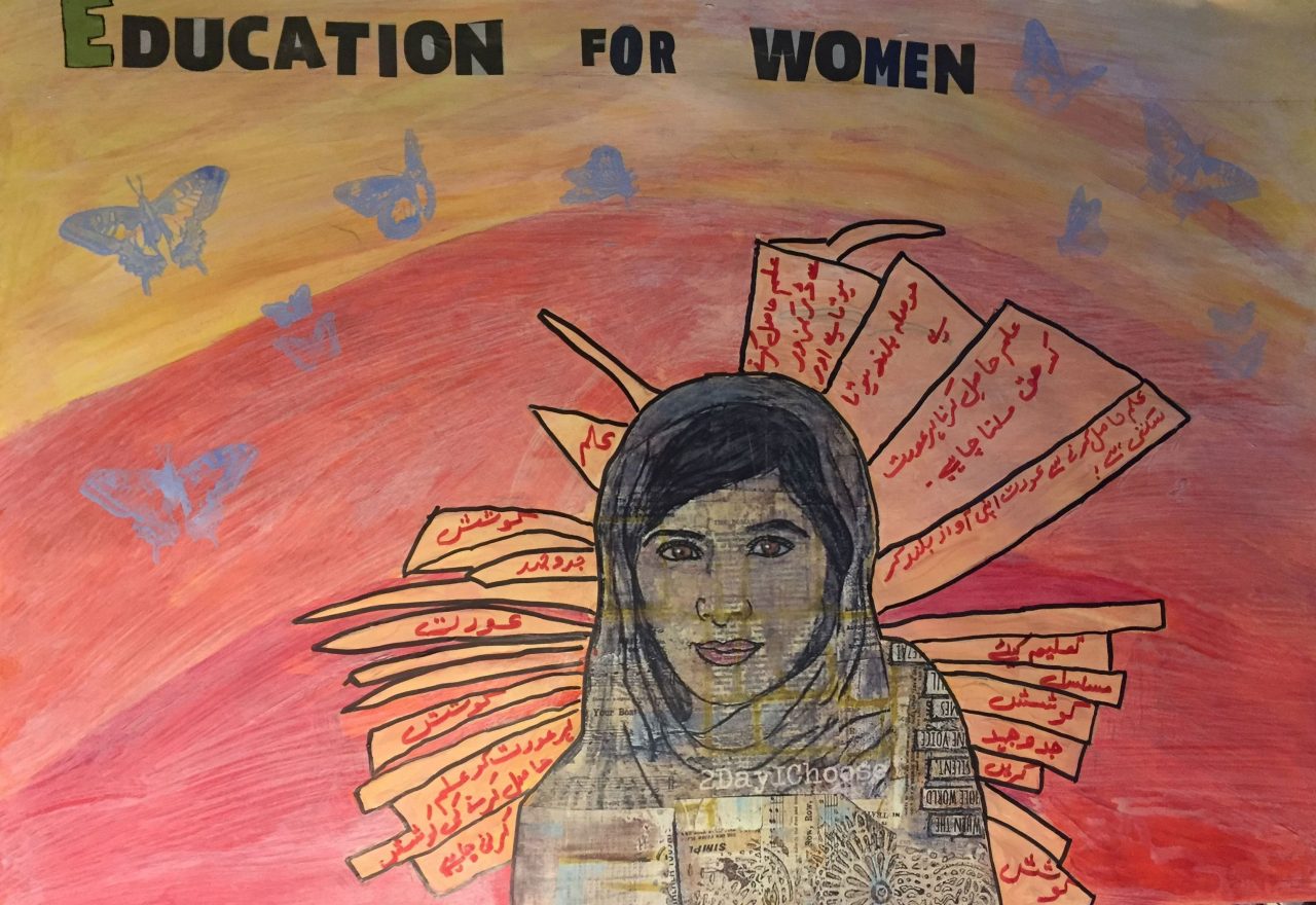 Education for Women artwork from the Centenary of Womens Suffrage Celebration Event Credit: GWL