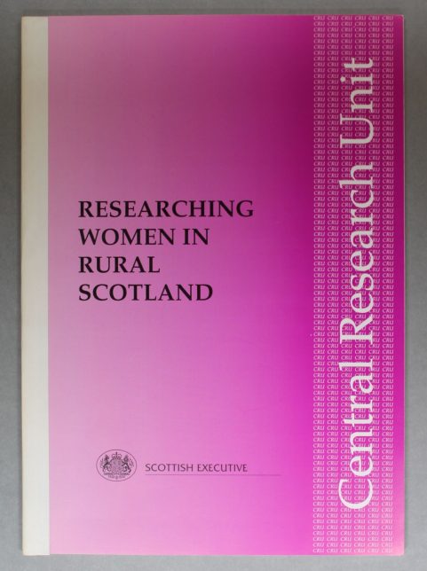 A pink cover with the title in black capital letters. Along the right-hand side it reads, "Central Research Unit"