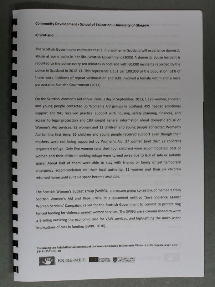 A page of text inside a ring-bound book.