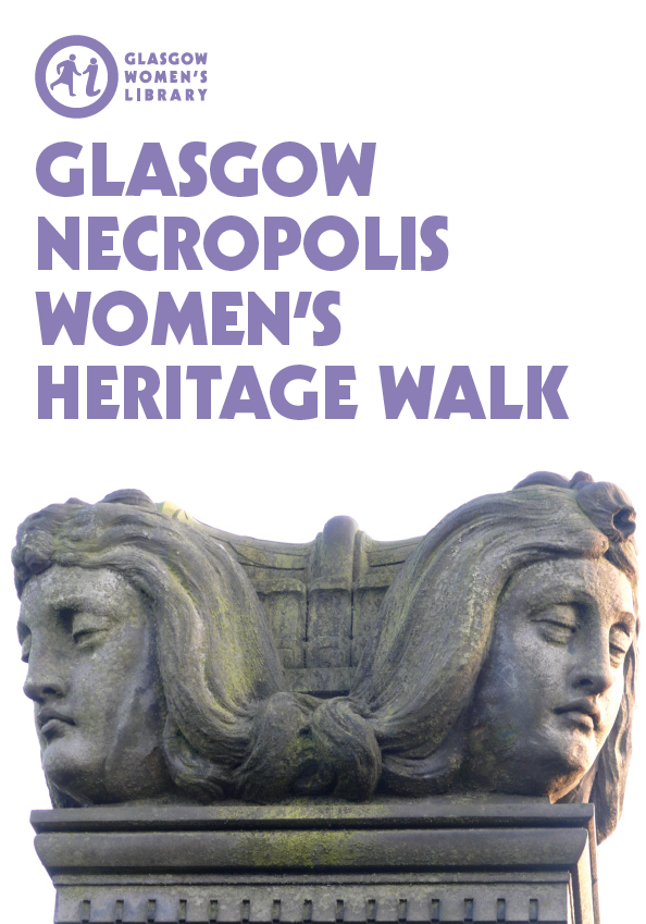 Cover of Necropolis Women's Heritage Walk Map, featuring a stone carving of two women's heads