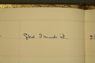 Image from a guest book in the Dorothy Dick archive. Credit: GWL collection