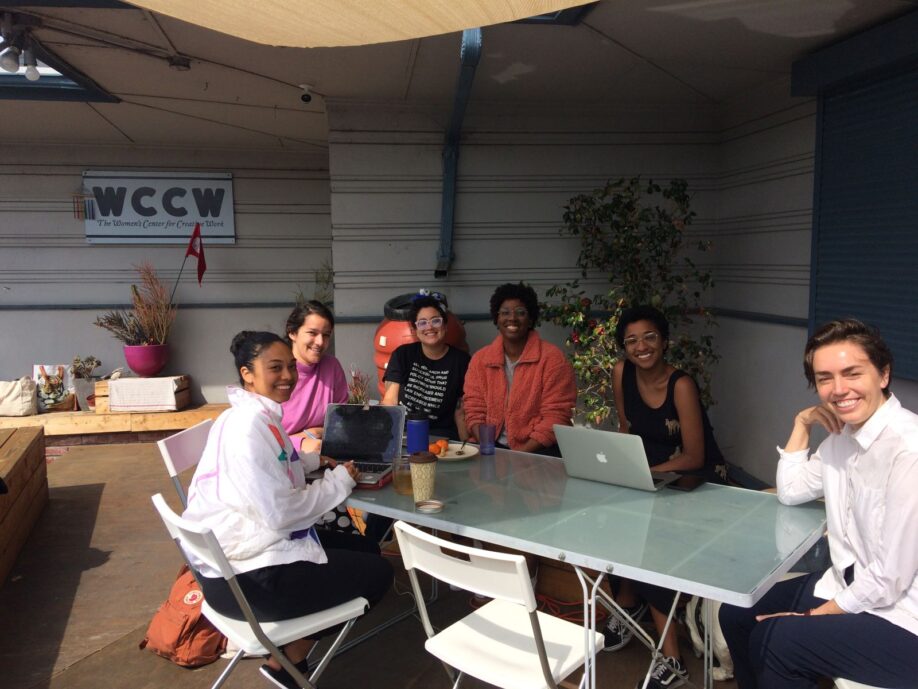 he Women’s Center for Creative Work team pictured outside their premises in Los Angeles, 19th March 2019