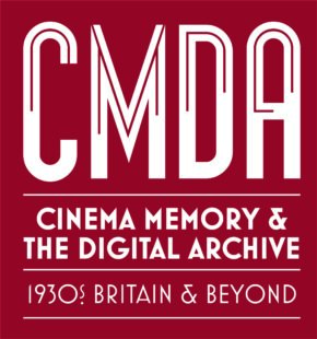 CMDA Cinema Memory and the digital archive logo: 1930s Britain and beyond