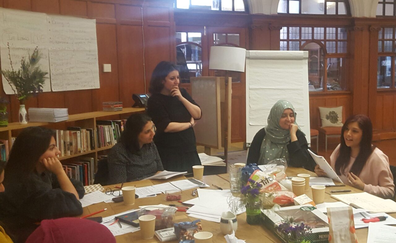 Sara Shaarawi leading a workshop with Muslim women. Credit: GWL