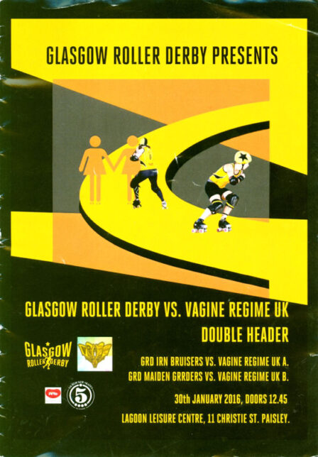 Bout Programme: Glasgow Roller Derby vs Vagine Regime