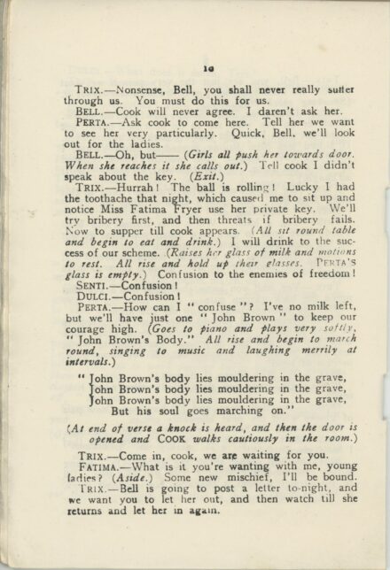 Page 10 from The Cricket Match play written for eight females