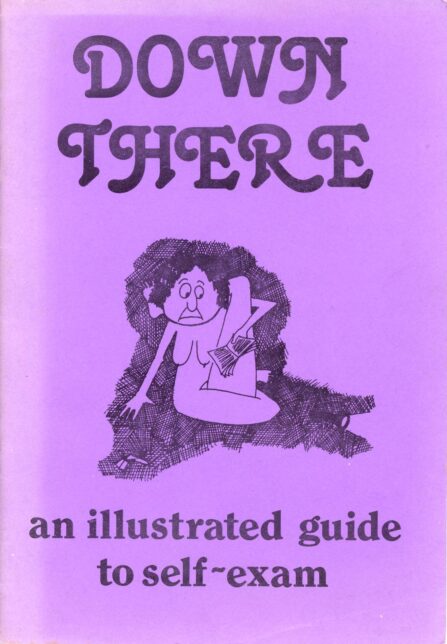 Booklet with purple cover titled Down There: an illustrated guide to self-exam