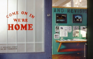 Image caption: Martha Rosler, Entrance view of Home Front, part of the If You Lived Here… (1989) exhibition project at the Dia Art Foundation, New York City.