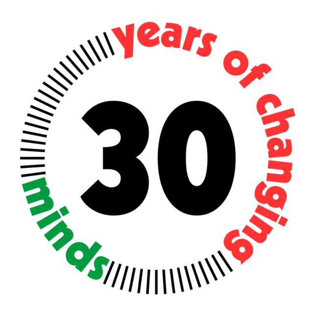 30 Years of Changing minds logo