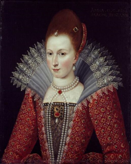 A portrait of Anne of Denmark from between 1606 and 1615.