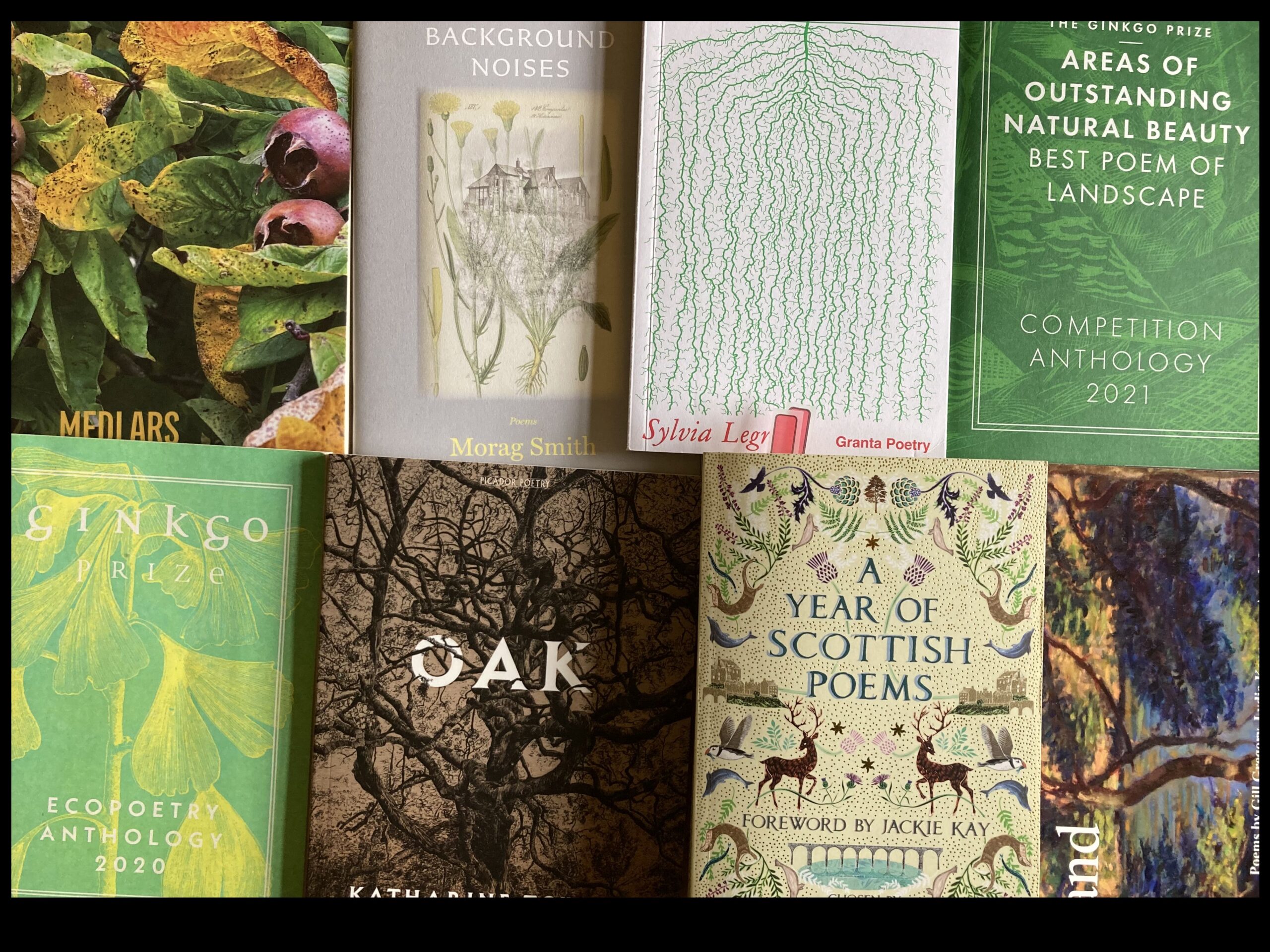 Selection of eco-poetry book covers